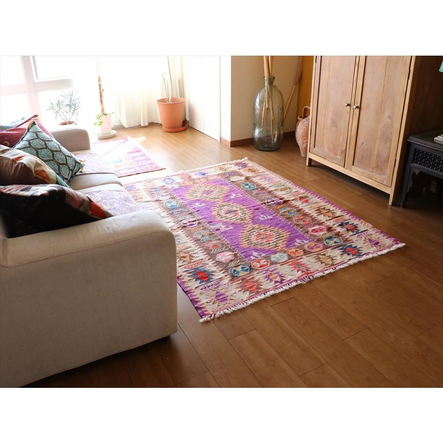 手織りキリム トルコ　カイセリ産 178x137cm 明るいパステルカラー　セッヂャーデ | ブランド登録なし | 01