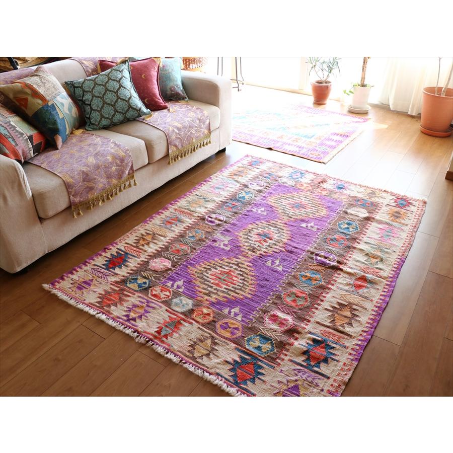 手織りキリム トルコ　カイセリ産 178x137cm 明るいパステルカラー　セッヂャーデ | ブランド登録なし | 02