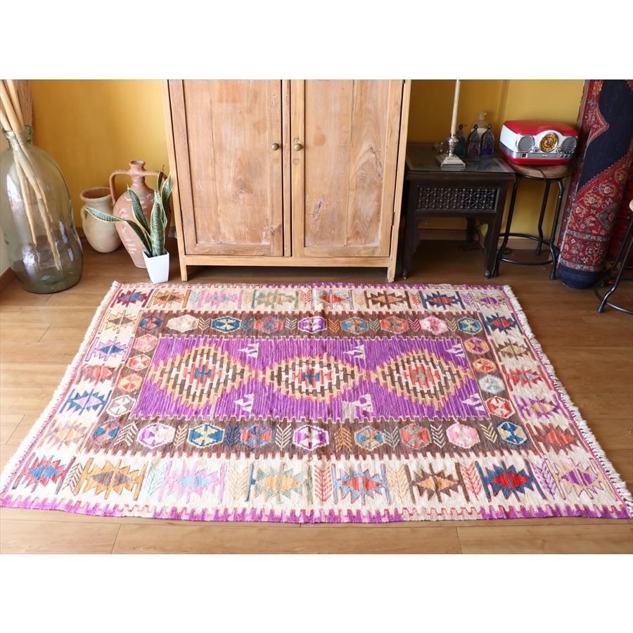 手織りキリム トルコ　カイセリ産 178x137cm 明るいパステルカラー　セッヂャーデ | ブランド登録なし | 03