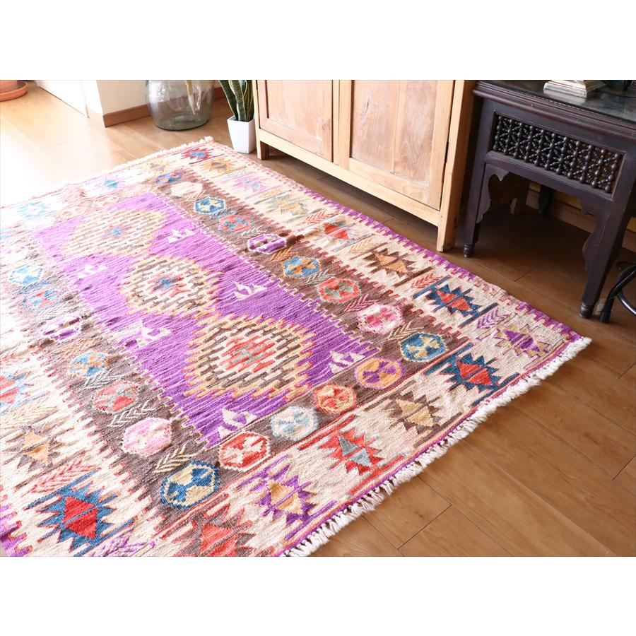 手織りキリム トルコ　カイセリ産 178x137cm 明るいパステルカラー　セッヂャーデ | ブランド登録なし | 04