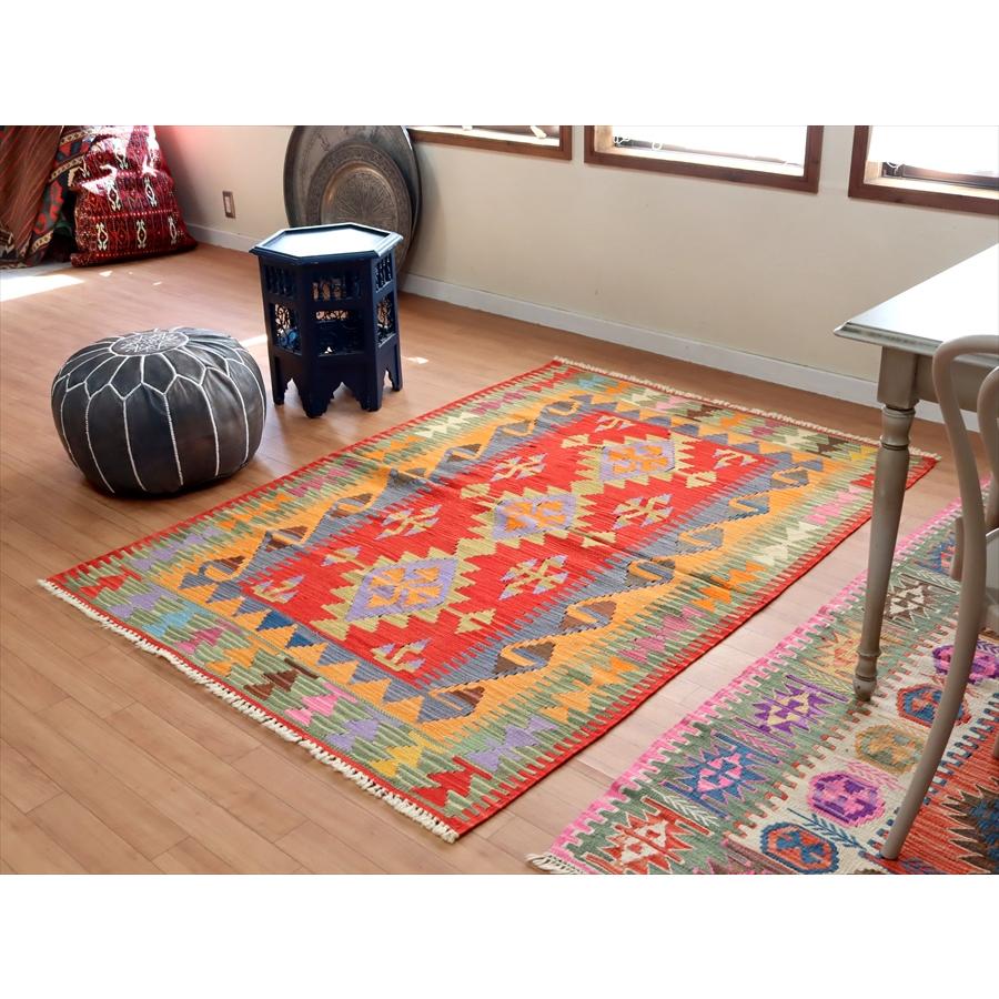 色にこだわるワンランク上のカイセリキリム 181x130cm レッド&グリーン | ブランド登録なし | 01