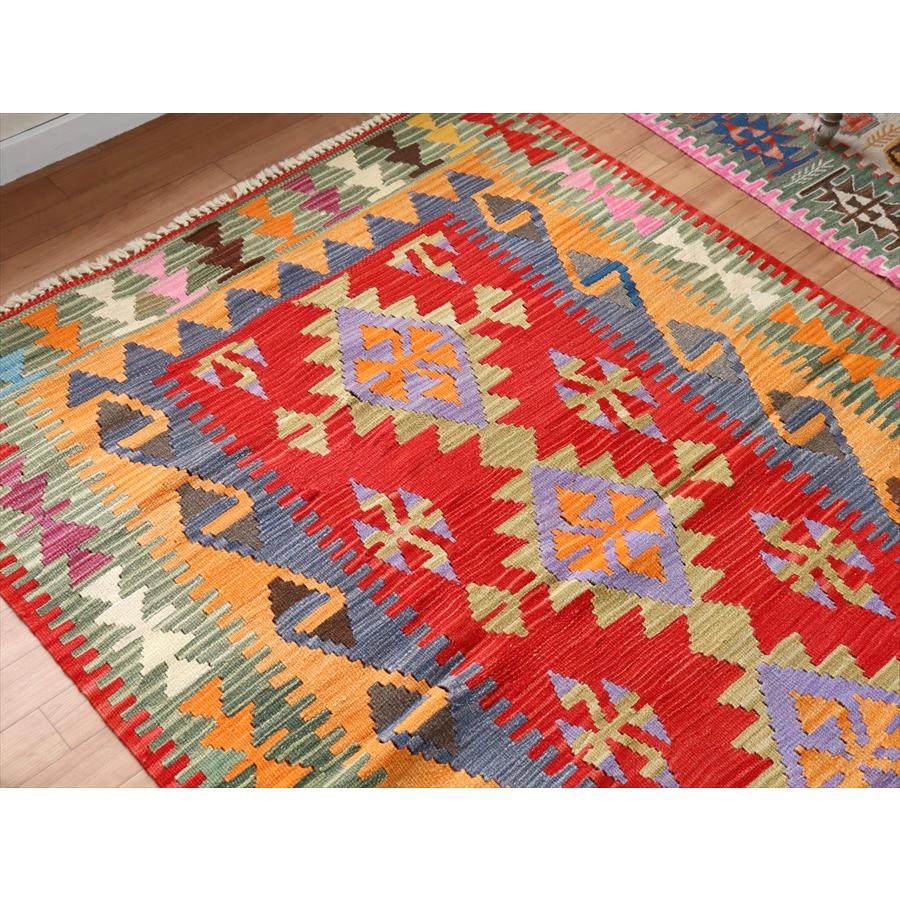 色にこだわるワンランク上のカイセリキリム 181x130cm レッド&グリーン | ブランド登録なし | 02