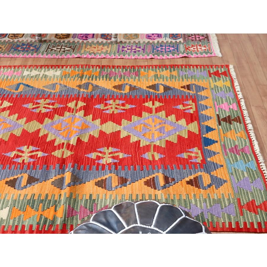 色にこだわるワンランク上のカイセリキリム 181x130cm レッド&グリーン | ブランド登録なし | 03