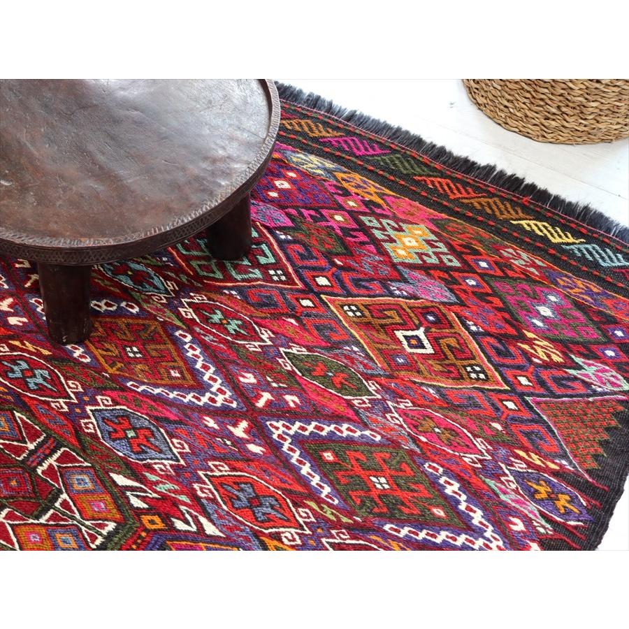 オールドキリム ムート  95x107cm チュアルを開いたカラフルジジム | ブランド登録なし | 03
