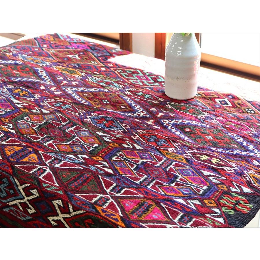 オールドキリム ムート  95x107cm チュアルを開いたカラフルジジム | ブランド登録なし | 06