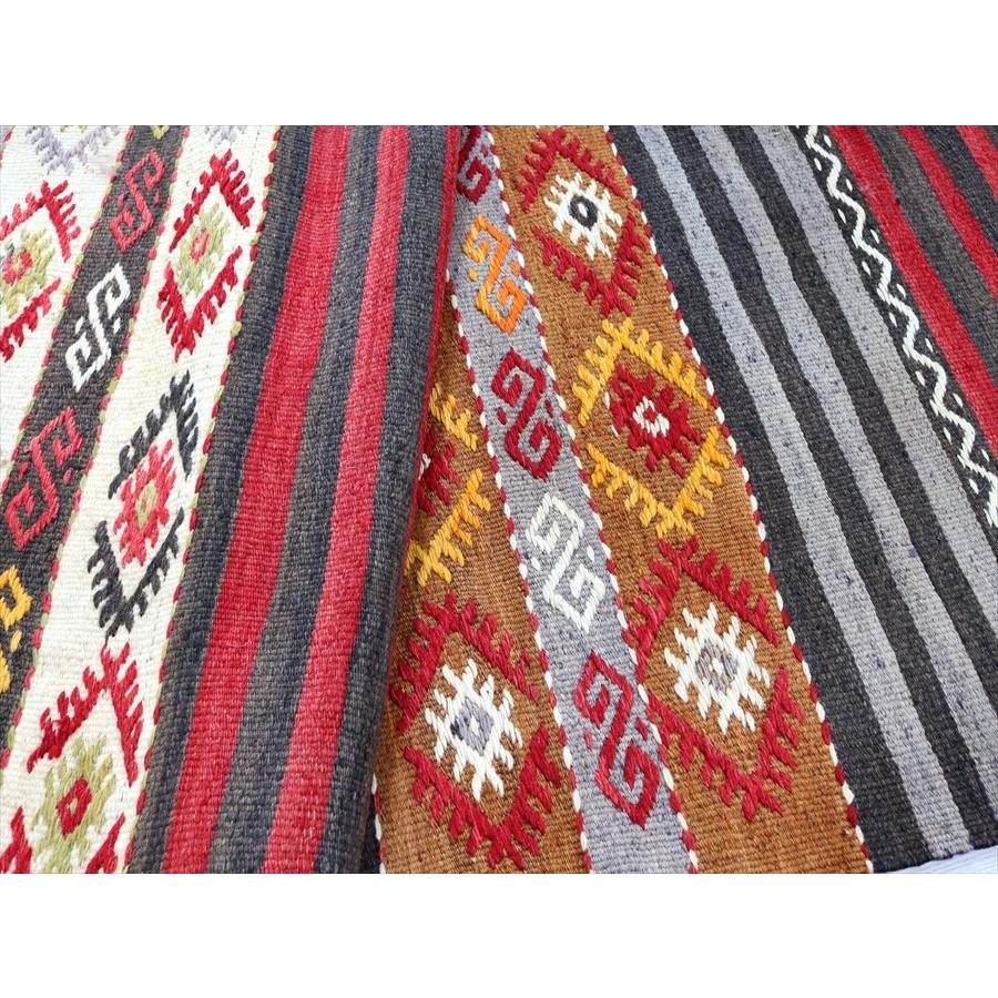 オールドキリム バルケスィール  142x73cm ジジムモチーフのボーダーデザイン | ブランド登録なし | 05