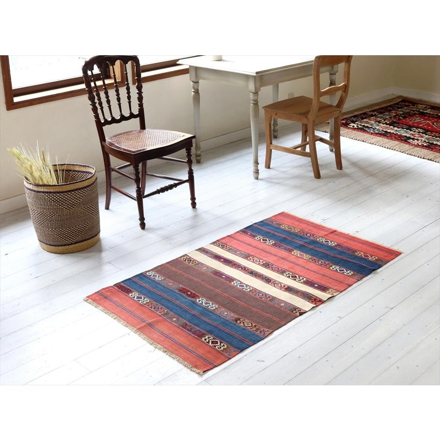 オールドキリム マラテヤ  136x78cm 幾何学モチーフのボーダーデザイン | ブランド登録なし | 01