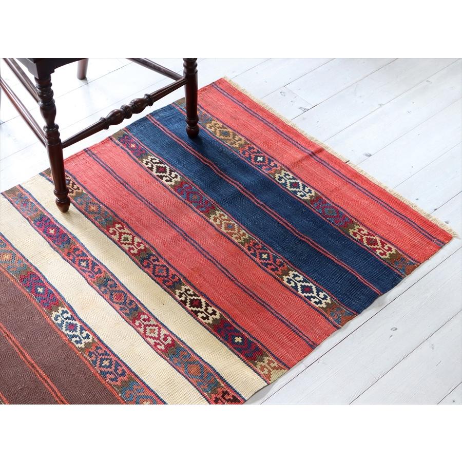 オールドキリム マラテヤ  136x78cm 幾何学モチーフのボーダーデザイン | ブランド登録なし | 03