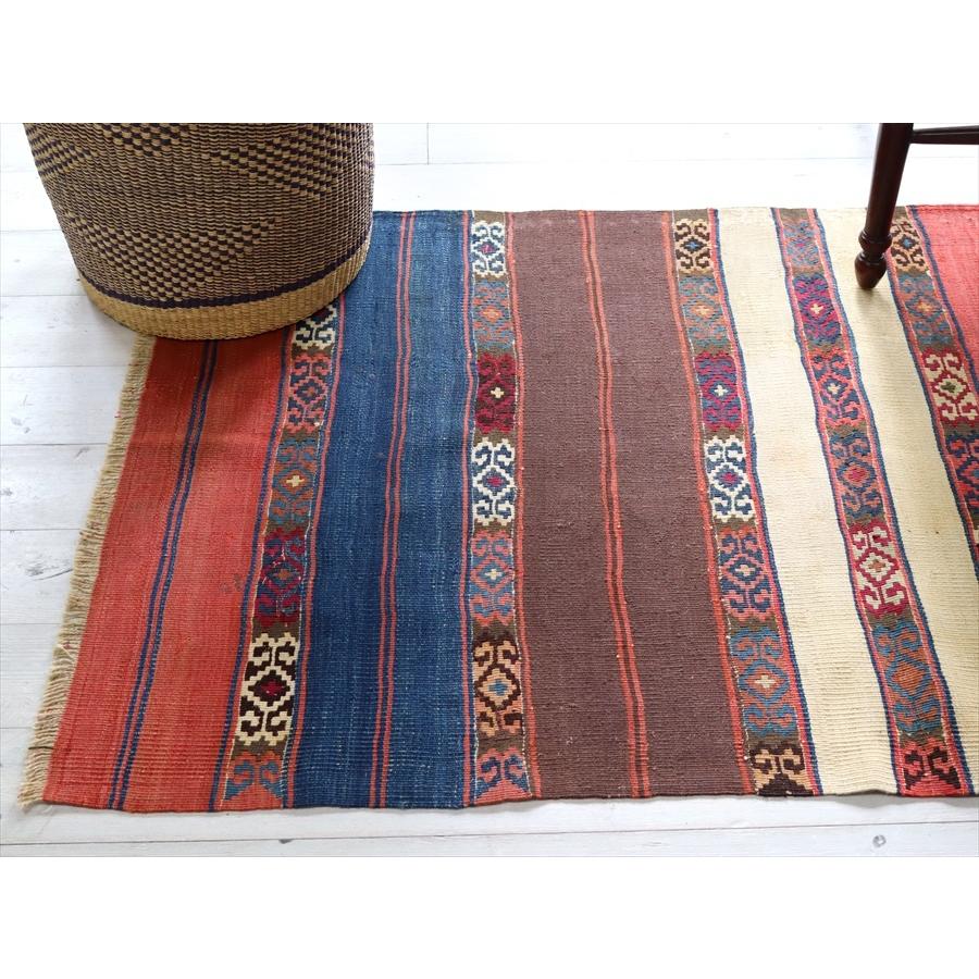 オールドキリム マラテヤ  136x78cm 幾何学モチーフのボーダーデザイン | ブランド登録なし | 04