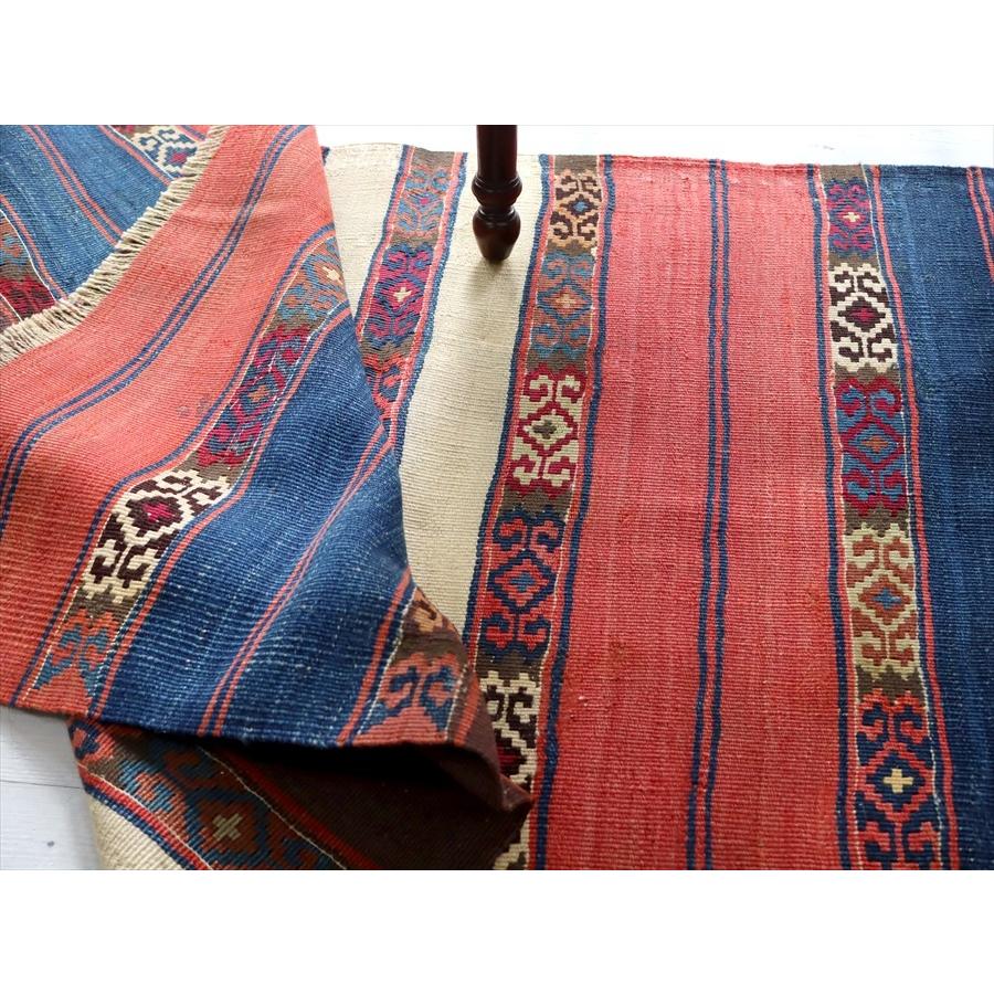 オールドキリム マラテヤ  136x78cm 幾何学モチーフのボーダーデザイン | ブランド登録なし | 06