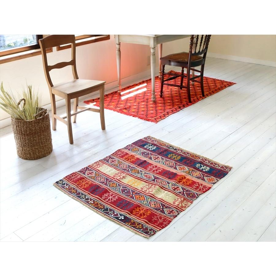 オールドキリム マラテヤ/収納袋チュアル 102x88cm ジジムモチーフのボーダーデザイン | ブランド登録なし | 01