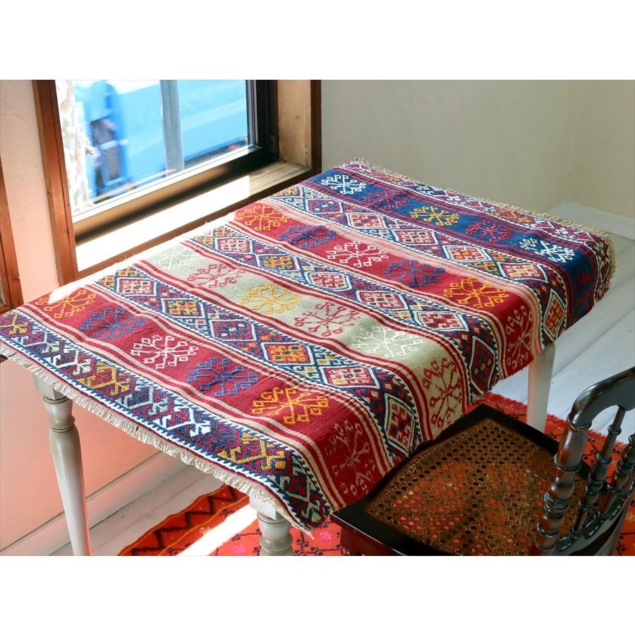 オールドキリム マラテヤ/収納袋チュアル 102x88cm ジジムモチーフのボーダーデザイン | ブランド登録なし | 09