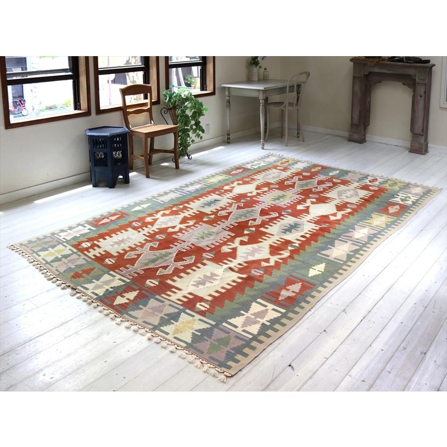 やわらかな織りのカイセリ産キリム　ケッレ 310x191cm ベレケットと雄羊の角 | ブランド登録なし | 01