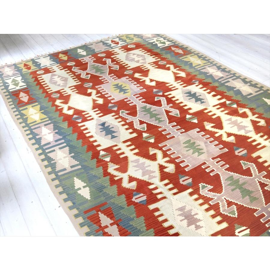 やわらかな織りのカイセリ産キリム　ケッレ 310x191cm ベレケットと雄羊の角 | ブランド登録なし | 03