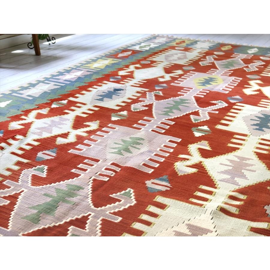 やわらかな織りのカイセリ産キリム　ケッレ 310x191cm ベレケットと雄羊の角 | ブランド登録なし | 05