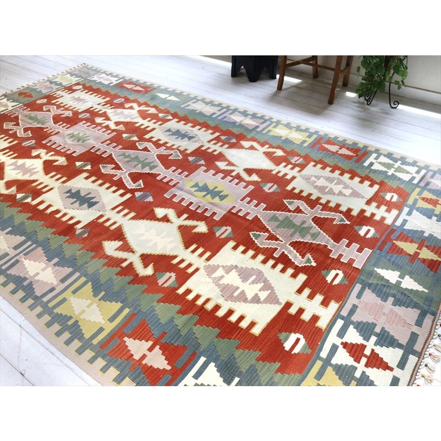 やわらかな織りのカイセリ産キリム　ケッレ 310x191cm ベレケットと雄羊の角 | ブランド登録なし | 07