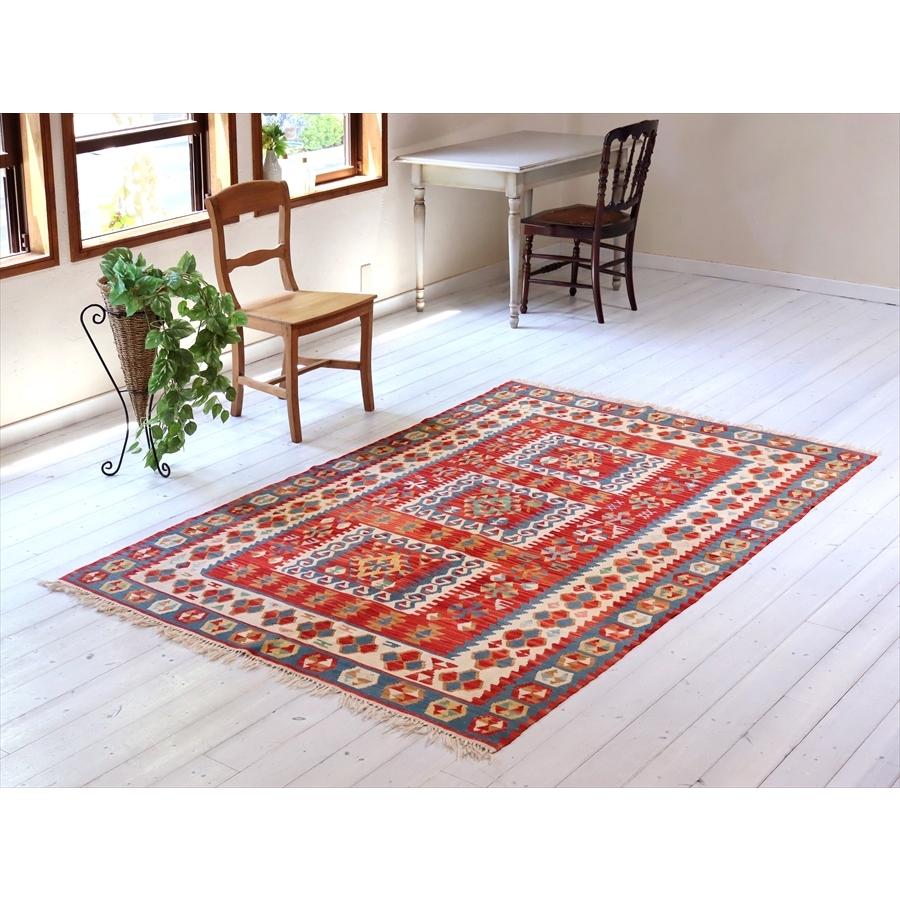 トルコの手織りキリム　カリヨラ 219x145cm ３つのサンドゥック | ブランド登録なし | 01