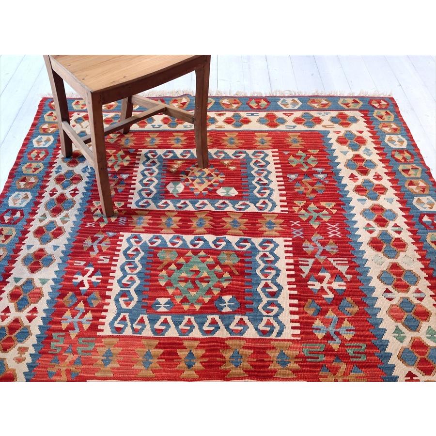 トルコの手織りキリム　カリヨラ 219x145cm ３つのサンドゥック | ブランド登録なし | 02