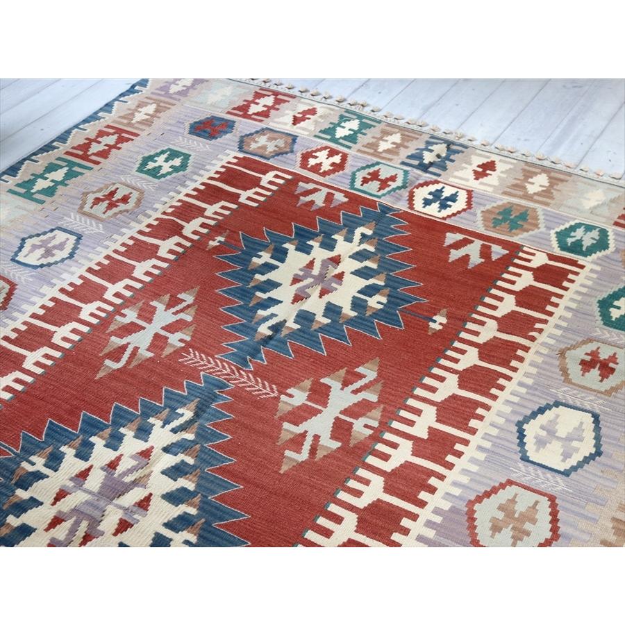 やわらかな織りのカイセリ産キリム　ケッレ 291x184cm ドラゴンのモチーフ | ブランド登録なし | 02