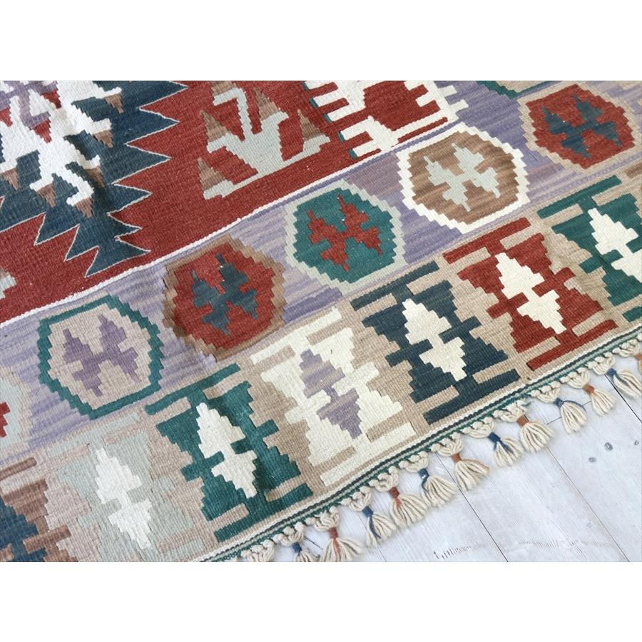 やわらかな織りのカイセリ産キリム　ケッレ 291x184cm ドラゴンのモチーフ | ブランド登録なし | 06