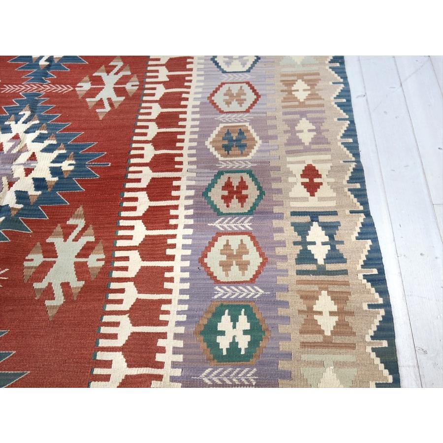 やわらかな織りのカイセリ産キリム　ケッレ 291x184cm ドラゴンのモチーフ | ブランド登録なし | 07