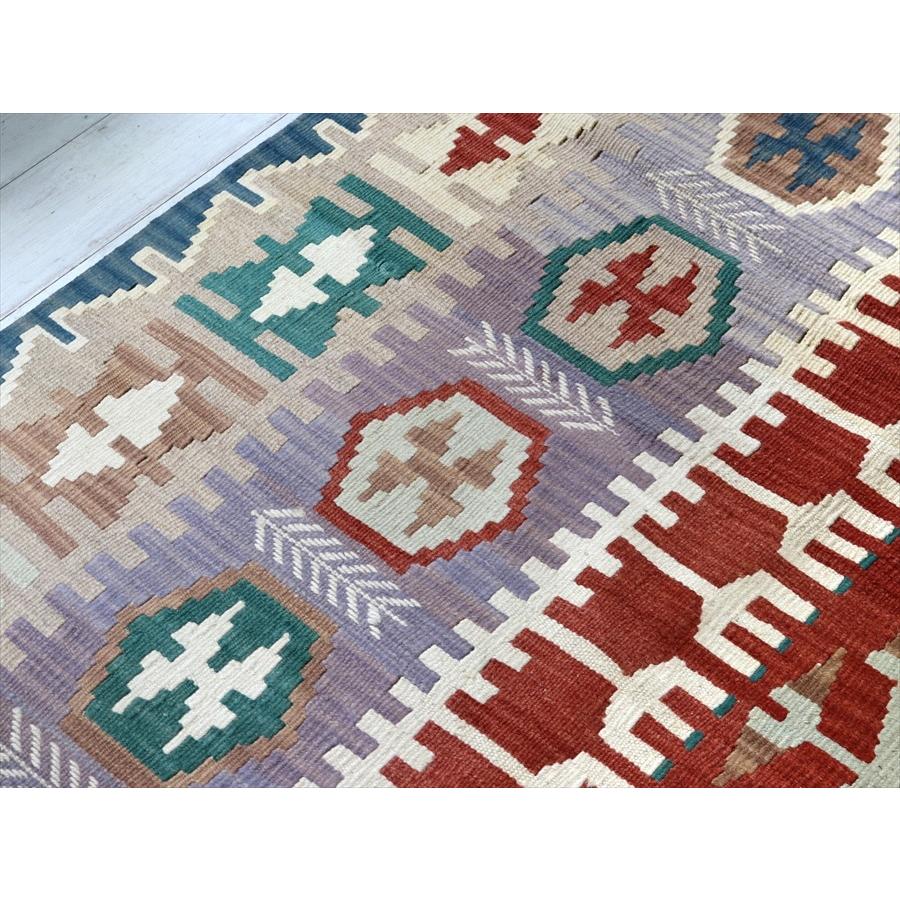 やわらかな織りのカイセリ産キリム　ケッレ 291x184cm ドラゴンのモチーフ | ブランド登録なし | 08