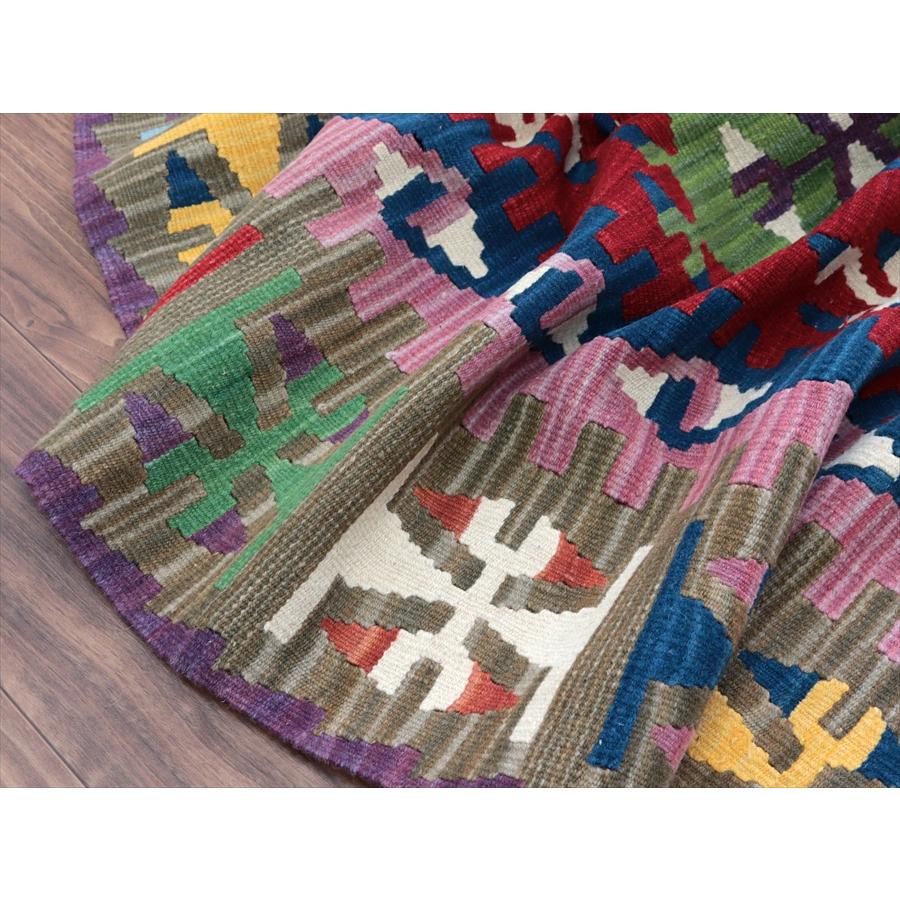 トルコの手織りキリム カイセリ 235x148cm ドラゴンのモチーフ レッド＆ブラウン |  | 11