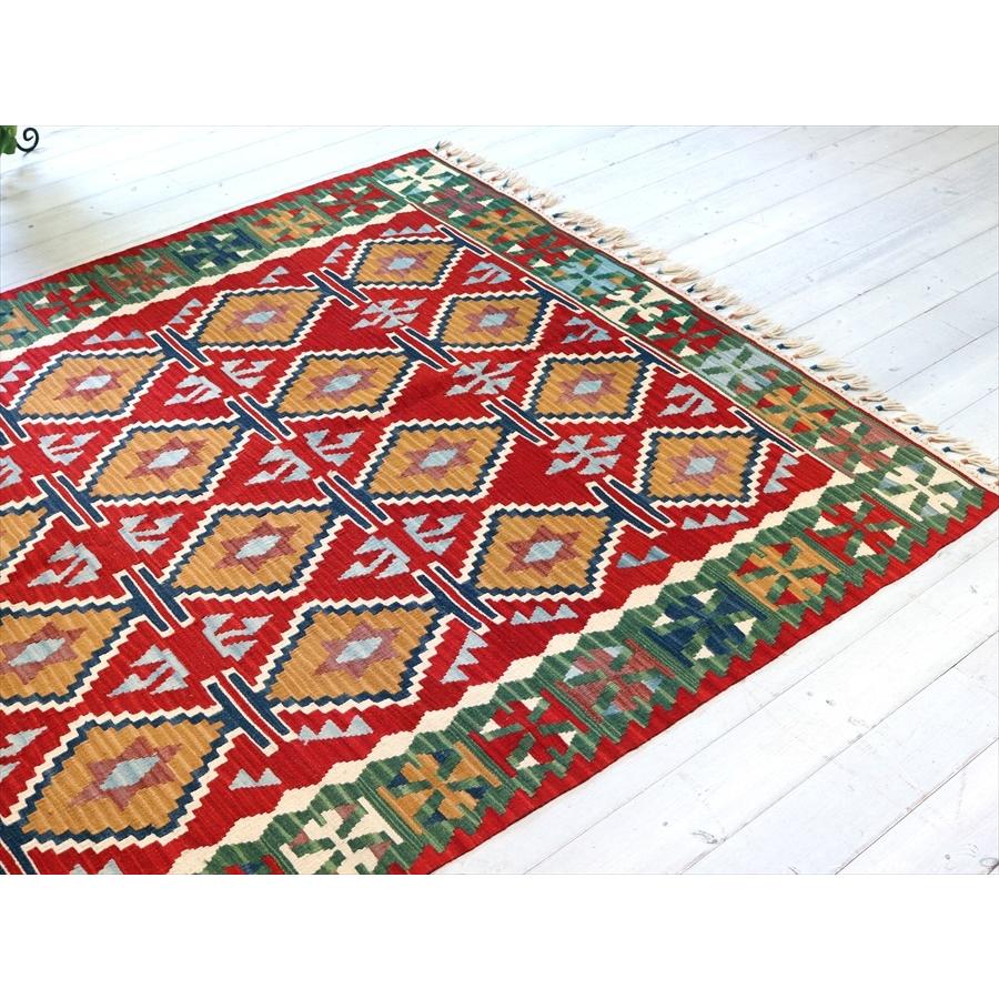 トルコの手織りキリム　カリヨラ 226x147cm 狼の足跡とベレケット | ブランド登録なし | 02
