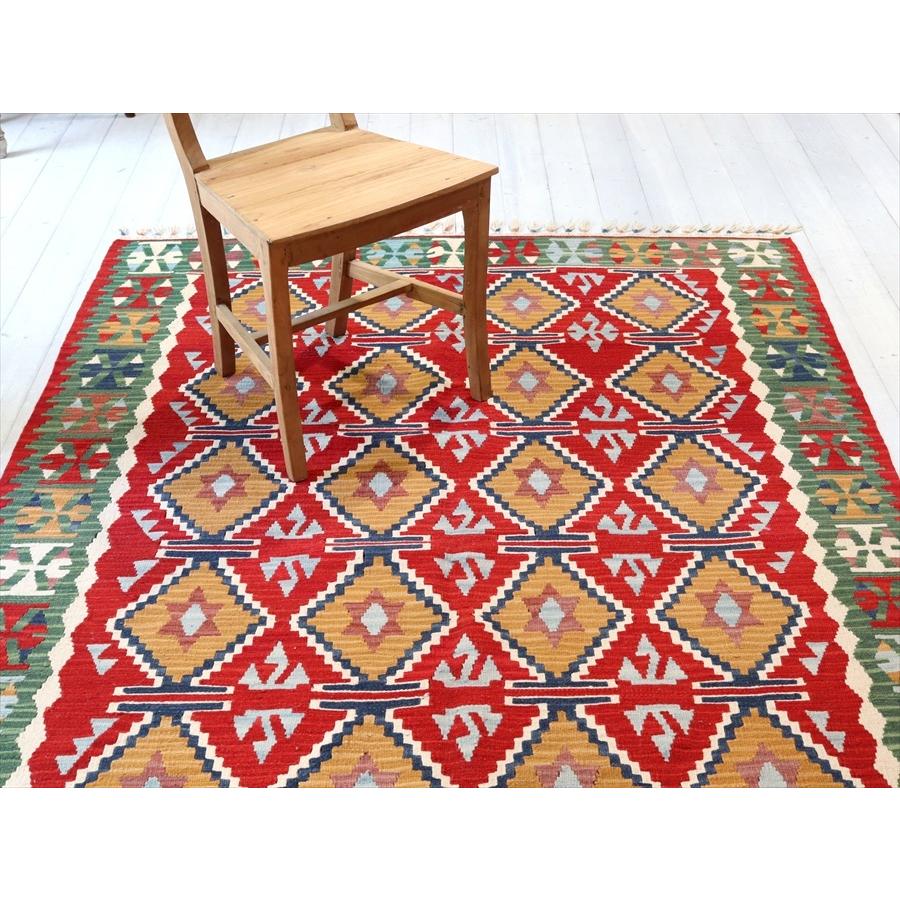 トルコの手織りキリム　カリヨラ 226x147cm 狼の足跡とベレケット | ブランド登録なし | 04