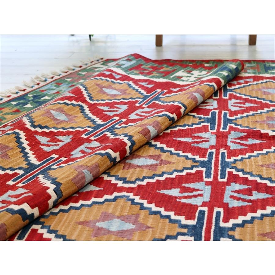 トルコの手織りキリム　カリヨラ 226x147cm 狼の足跡とベレケット | ブランド登録なし | 07