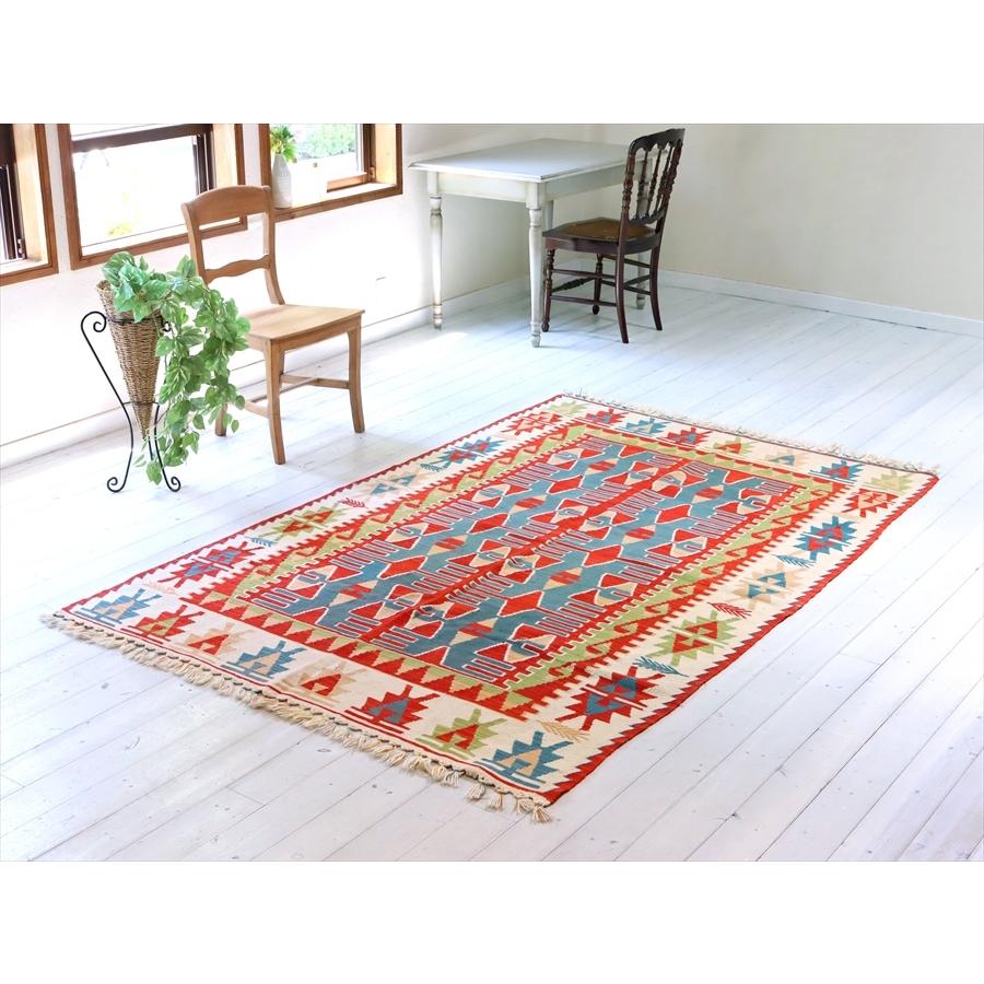 トルコの手織りキリム　カリヨラ 233x152cm 翼を広げた鳥のモチーフ | ブランド登録なし | 01
