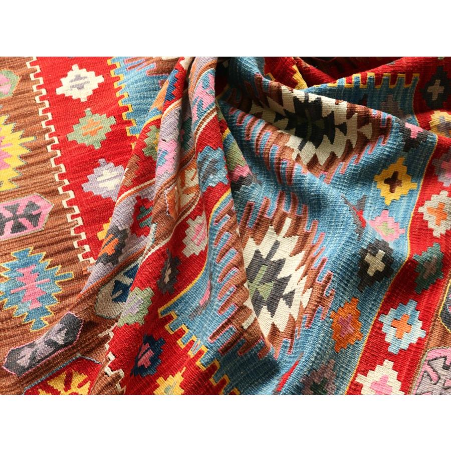 細かな織りの手織りキリム カイセリ 174x134cm ２つのサンドゥックとイーブルアイ | ブランド登録なし | 10