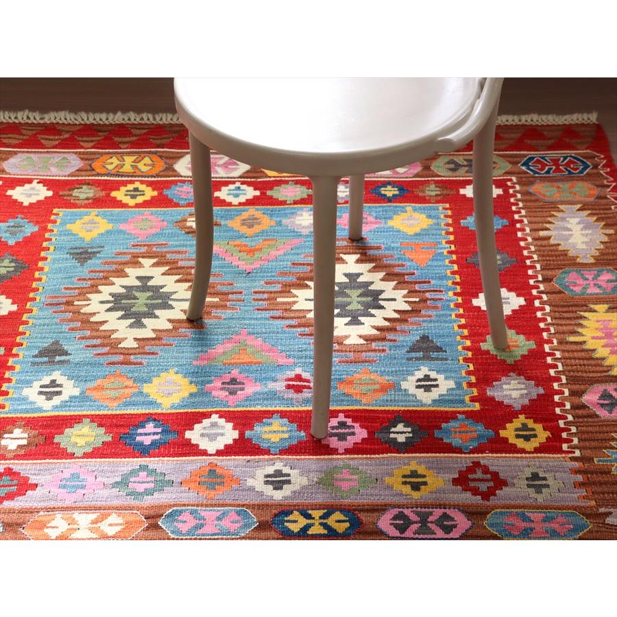 細かな織りの手織りキリム カイセリ 174x134cm ２つのサンドゥックとイーブルアイ | ブランド登録なし | 04