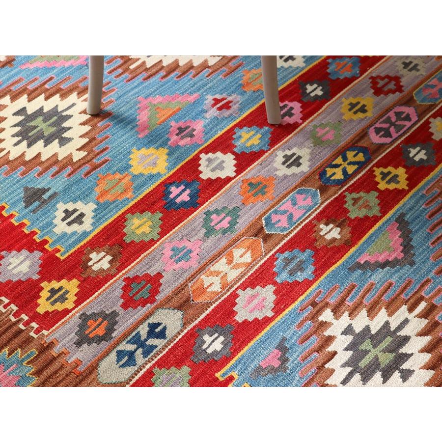 細かな織りの手織りキリム カイセリ 174x134cm ２つのサンドゥックとイーブルアイ | ブランド登録なし | 06