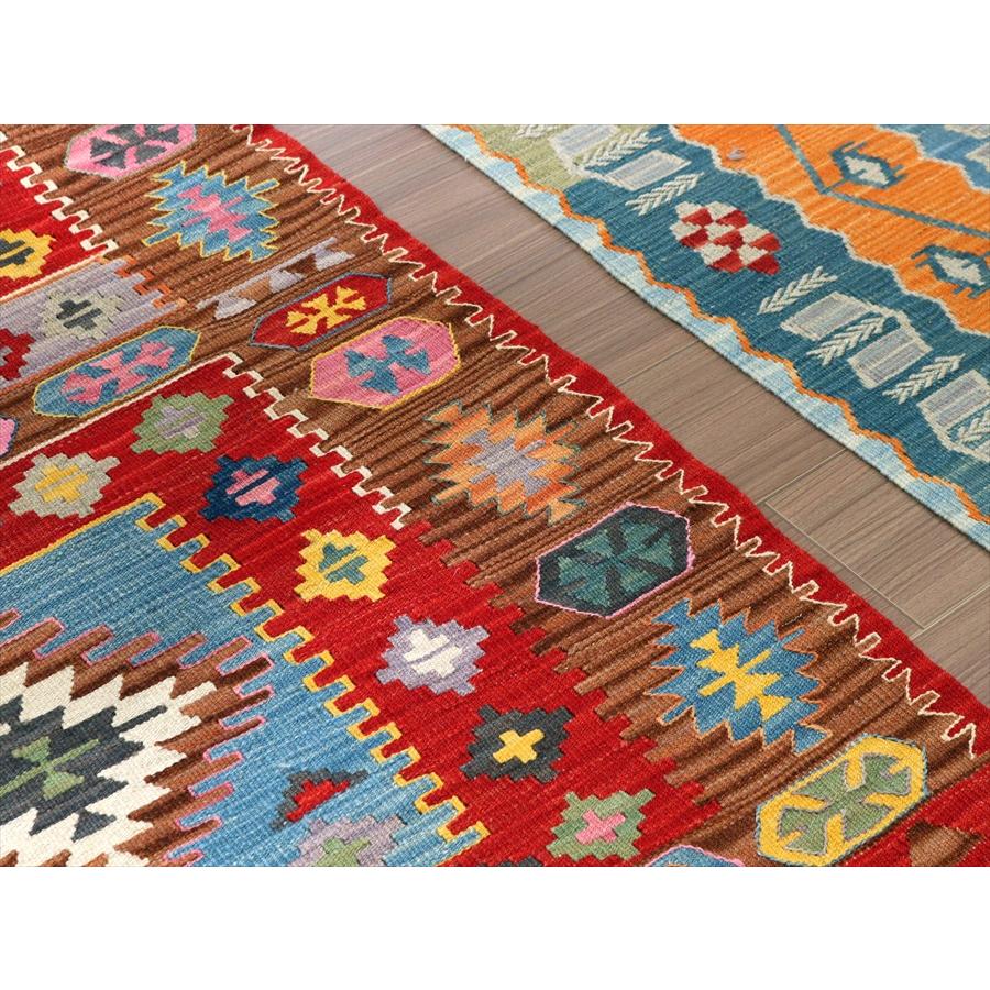 細かな織りの手織りキリム カイセリ 174x134cm ２つのサンドゥックとイーブルアイ | ブランド登録なし | 07