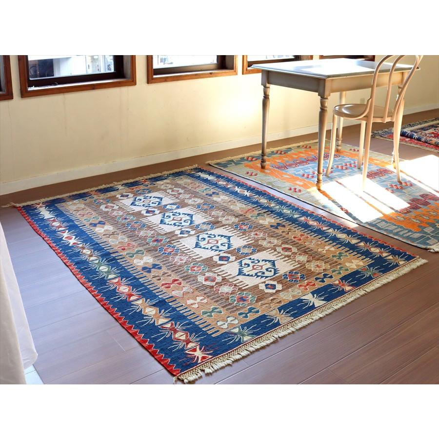 細かな織りの手織りキリム コンヤ 176x141cm エリベリンデのモチーフ | ブランド登録なし | 01