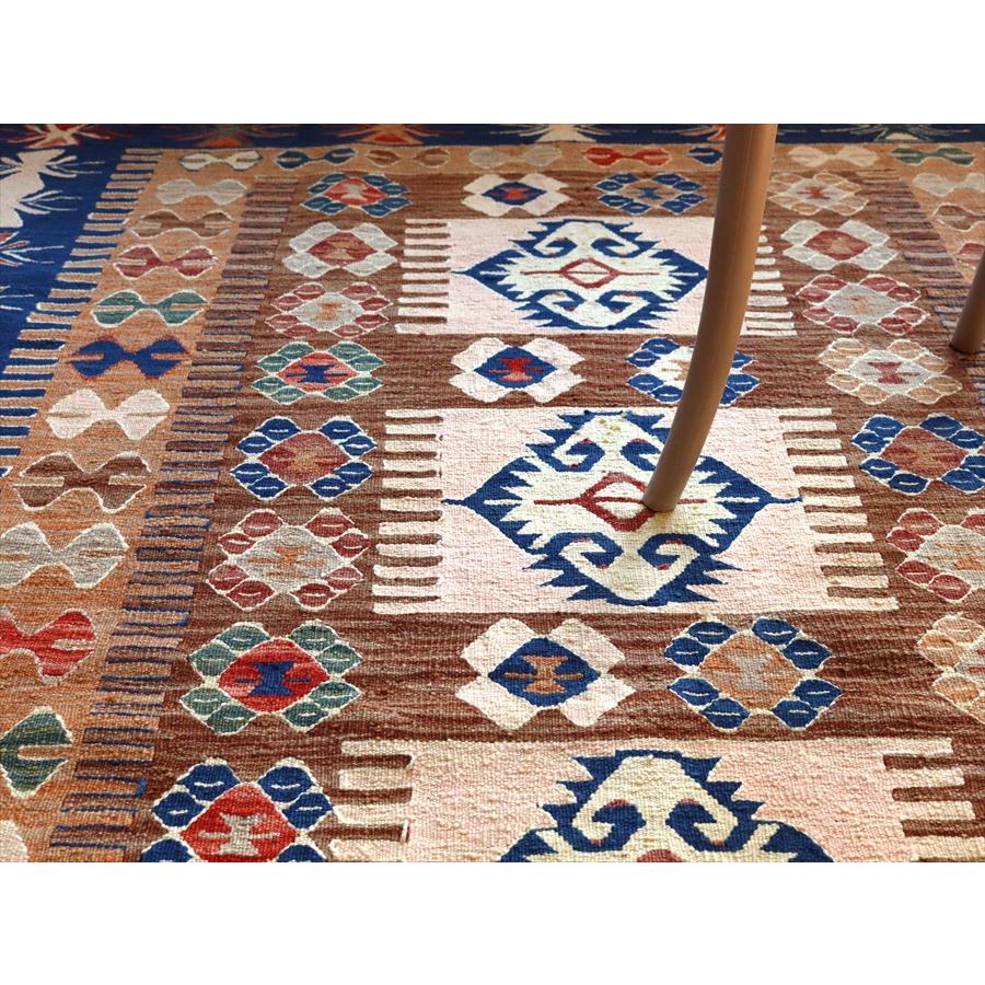細かな織りの手織りキリム コンヤ 176x141cm エリベリンデのモチーフ | ブランド登録なし | 06