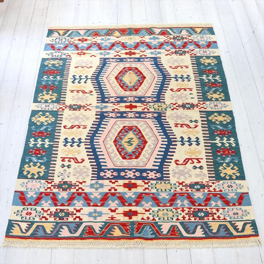 細かな織りのコンヤキリム セッヂャーデ 171x125cm サソリのモチーフと狼の足跡 | ブランド登録なし