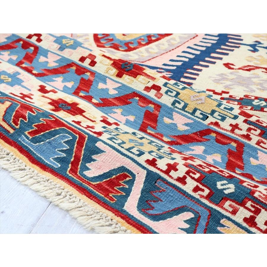 細かな織りのコンヤキリム セッヂャーデ 171x125cm サソリのモチーフと狼の足跡 | ブランド登録なし | 07