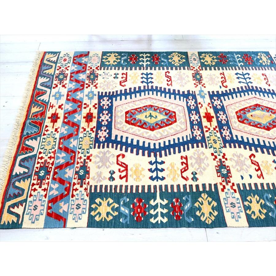 細かな織りのコンヤキリム セッヂャーデ 171x125cm サソリのモチーフと狼の足跡 | ブランド登録なし | 09