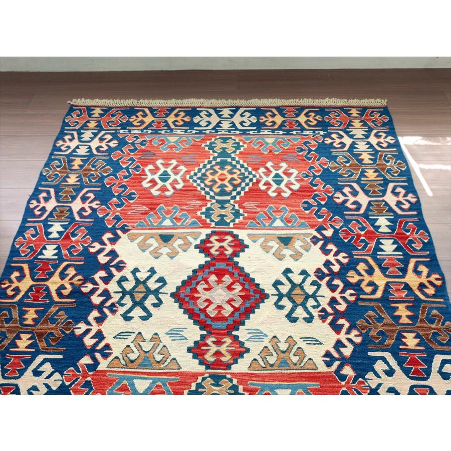 細かな織りのコンヤキリム セッヂャーデ 181x122cm サソリのモチーフと連なるひし形 | ブランド登録なし | 02