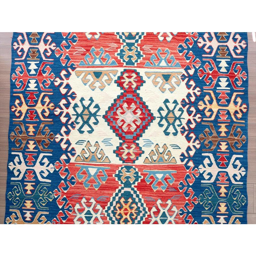 細かな織りのコンヤキリム セッヂャーデ 181x122cm サソリのモチーフと連なるひし形 | ブランド登録なし | 04