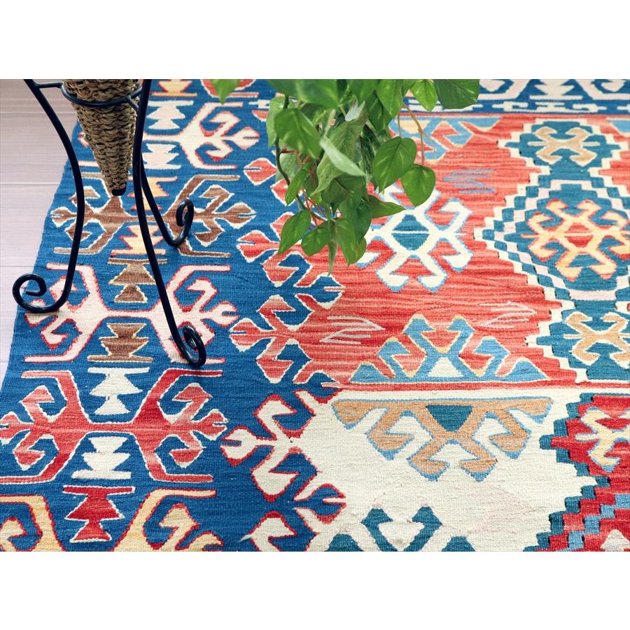 細かな織りのコンヤキリム セッヂャーデ 181x122cm サソリのモチーフと連なるひし形 | ブランド登録なし | 05