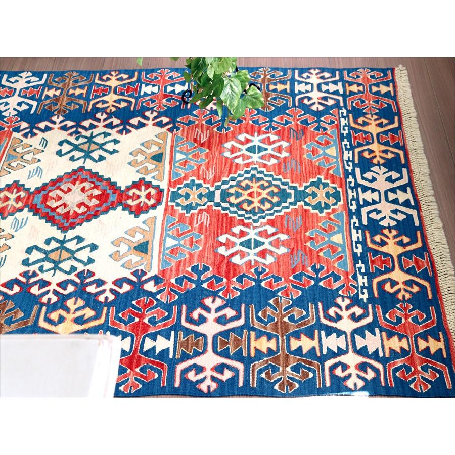 細かな織りのコンヤキリム セッヂャーデ 181x122cm サソリのモチーフと連なるひし形 | ブランド登録なし | 07