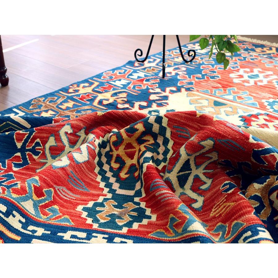 細かな織りのコンヤキリム セッヂャーデ 181x122cm サソリのモチーフと連なるひし形 | ブランド登録なし | 08