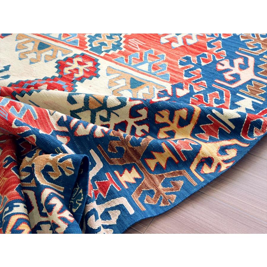 細かな織りのコンヤキリム セッヂャーデ 181x122cm サソリのモチーフと連なるひし形 | ブランド登録なし | 09