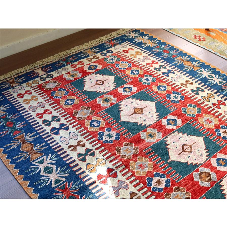 細かな織りの手織りキリム コンヤ 177x139cm エリベリンデと狼の足跡 | ブランド登録なし | 02