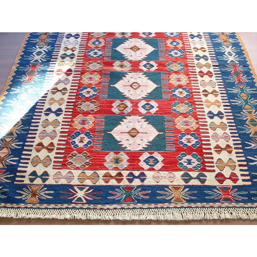 細かな織りの手織りキリム コンヤ 177x139cm エリベリンデと狼の足跡 | ブランド登録なし | 03