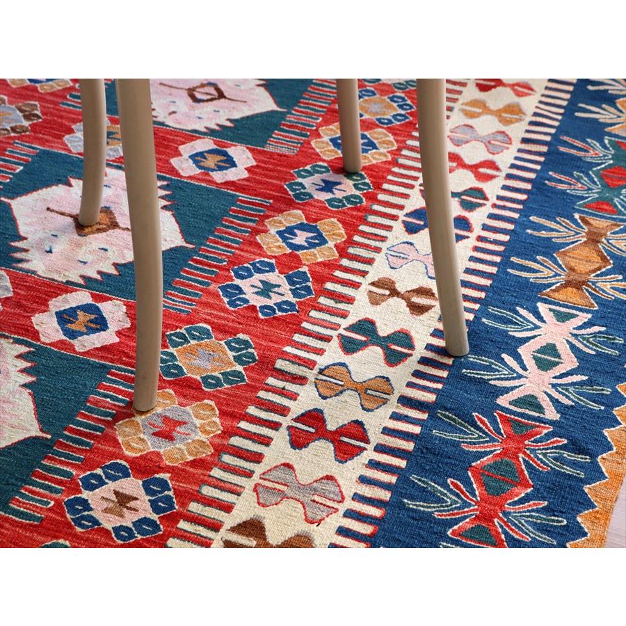 細かな織りの手織りキリム コンヤ 177x139cm エリベリンデと狼の足跡 | ブランド登録なし | 05