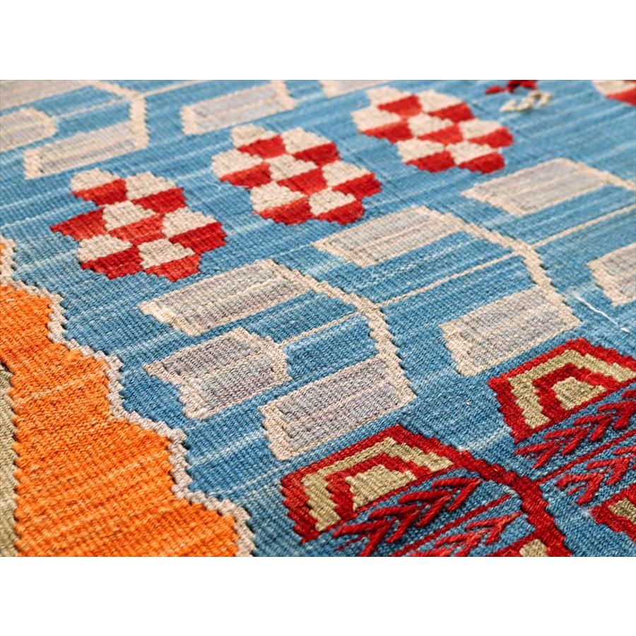 細かな織りの手織りキリム カイセリ 173x131cm 麦の穂と小花のモチーフ | ブランド登録なし | 10